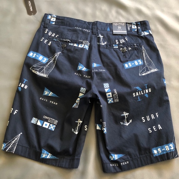 Nautica Men's Shorts Slim Fit Surf Sailing 30W New - Picture 7 of 15